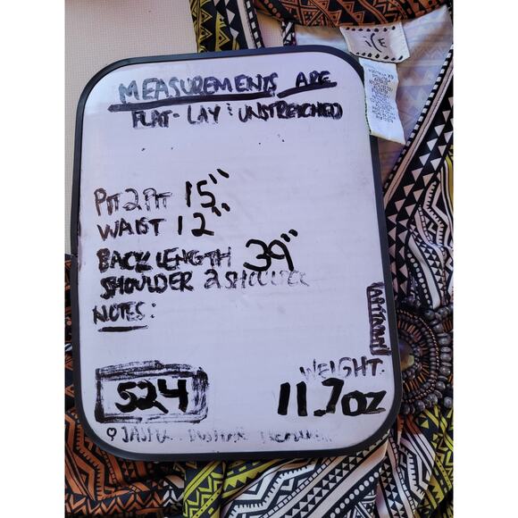 ICE Colorful Tribal Aztec Beaded Midi Dress Womens XS Sleeveless Vacation Boho - Picture 6 of 10